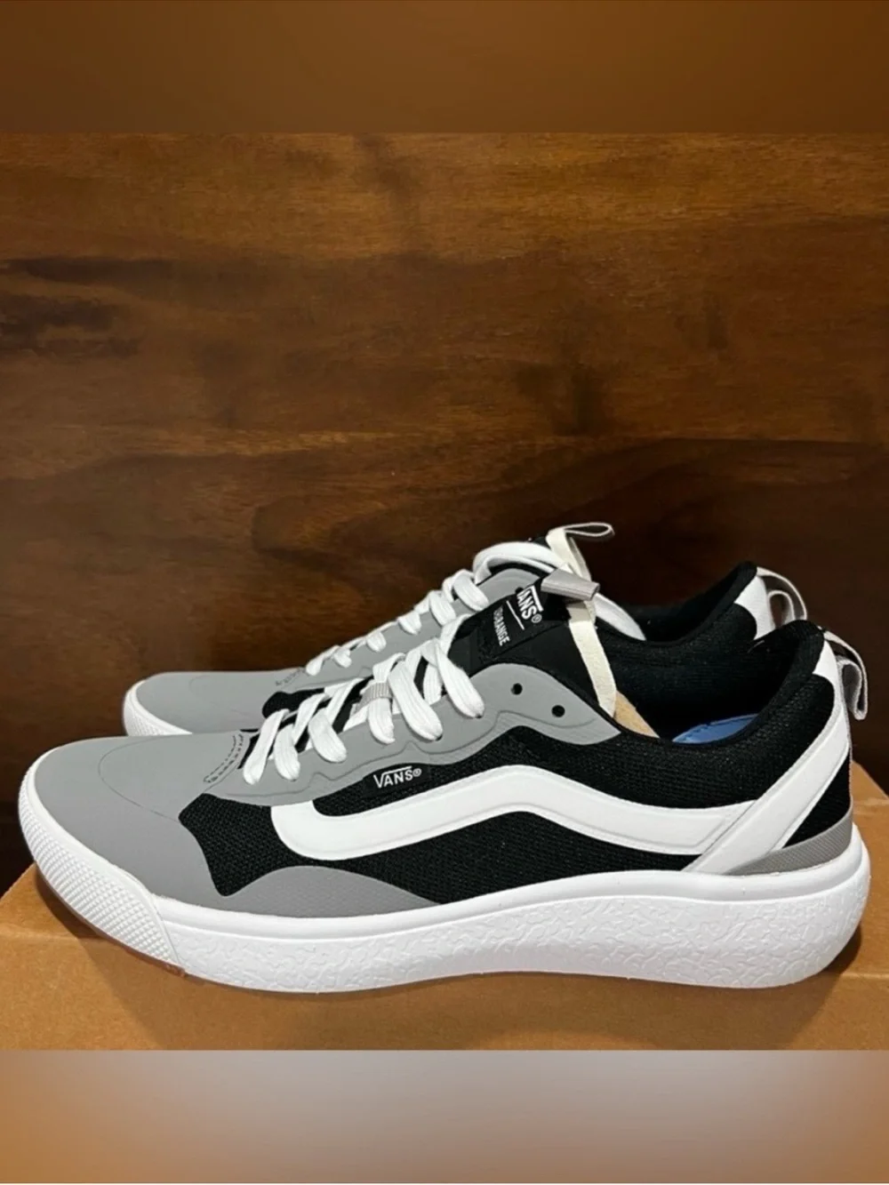 New Vans Ultrarange Exp Black, Gray & White Sneakers